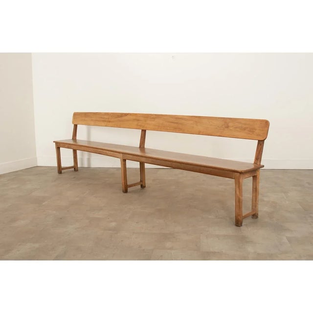 Wood French 10’ Long Pine Bench For Sale - Image 7 of 13