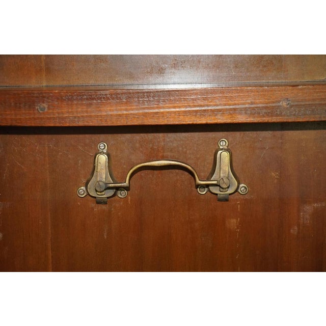 Handmade Tilt Top Dining Table in Wood & Brass, England For Sale - Image 13 of 15