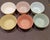 Mid-Century Modern Vintage 1940s Hazel-Atlas "Moderntone" Platonite Pastel 5" Cream Soup / Cereal Bowls - Set of 6 For Sale - Image 3 of 6