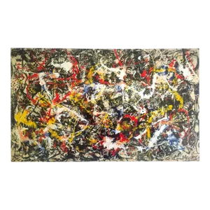 Jackson Pollock Foundation Abstract Expressionist Offset Lithograph Print " Convergence : Number 10 " 1952