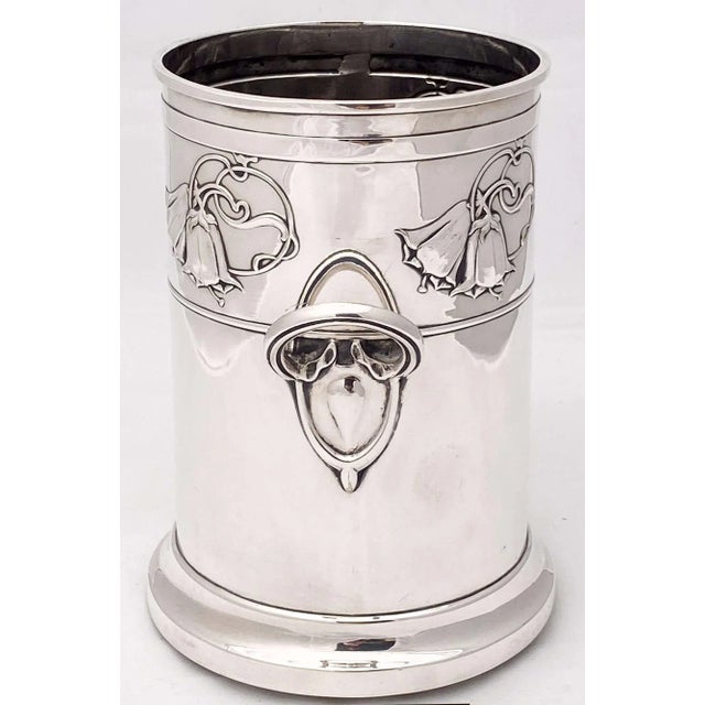 English Wine Bottle Holder With Art Nouveau Floral Design For Sale - Image 9 of 13