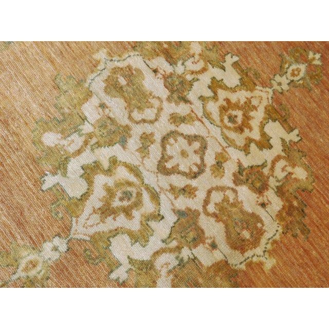 Traditional Hand-Knotted Oushak Style Rug. 4' X 5’8” For Sale - Image 3 of 13