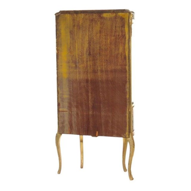 French Louis XVI Style Vernis Martin Decortated Gilt Wood & Ormolu Vitrine C1890 For Sale - Image 15 of 17