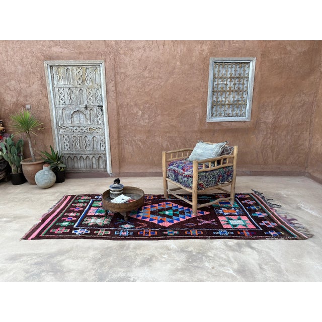 Moroccan Vintage Boujad Rug - 4'0" X 9'6" Ft For Sale In Cleveland - Image 6 of 11