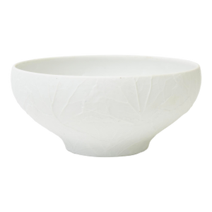 Vintage Hallmarked Heinrich Bavaria Porcelain White Bisque Bowl With Textured Organic Design MCM