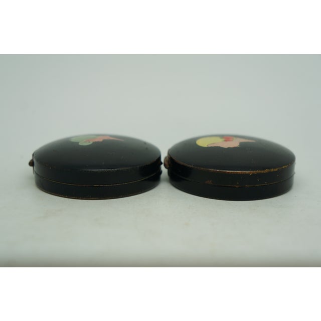 Glass 2 Antique Art Deco Celma Company Flapper Rouge Powder Makeup Compacts For Sale - Image 7 of 18