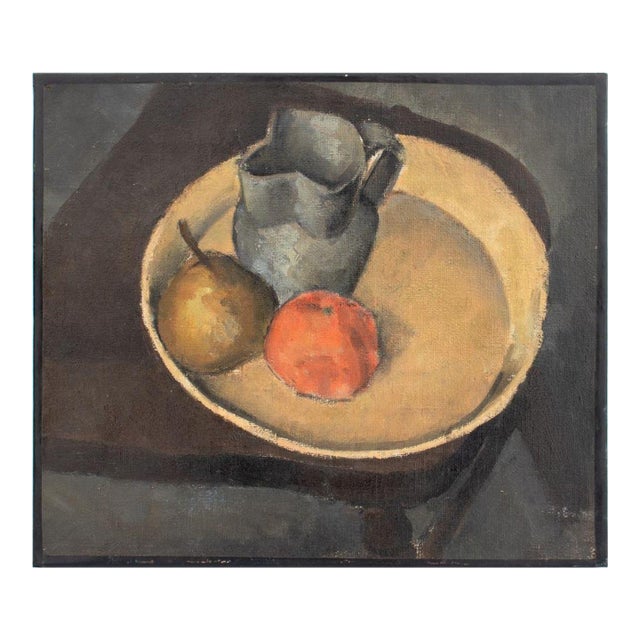 William Wetzel Still Life With Pear Oil on Canvas For Sale