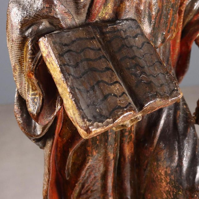 Sculpture of St. Bernard, Swiss Pine For Sale - Image 4 of 10