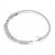Contemporary Modern 2.30ct Diamond 18k White Gold Rosette Bangle Bracelet​ For Sale - Image 3 of 6