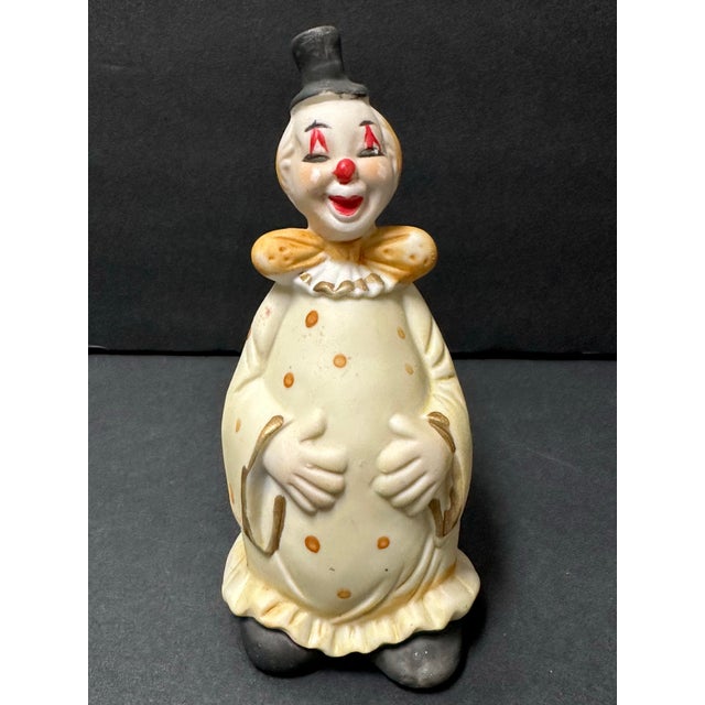 Late 20th Century Porcelain Yellow Polka Dots Clown Bell For Sale In Orlando - Image 6 of 9