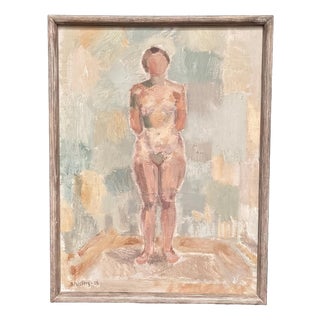 Birger Forsberg, Nude Study, 1956, Oil on Canvas, Framed For Sale