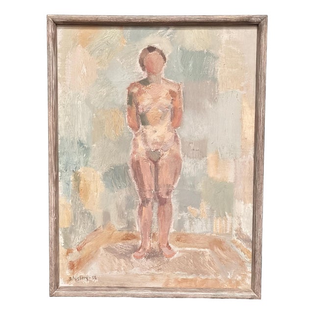 Birger Forsberg, Nude Study, 1956, Oil on Canvas, Framed For Sale