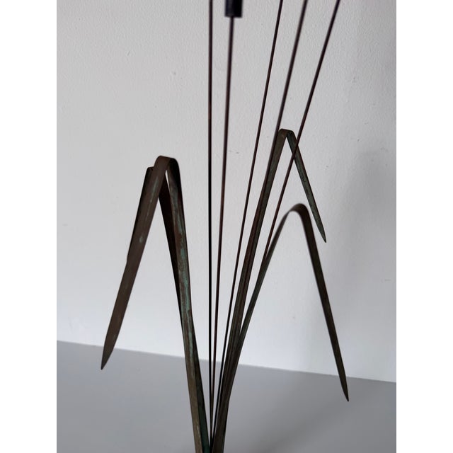 1970’s Mid-Century Modern Mixed Metals Cattail Sculpture For Sale - Image 9 of 12