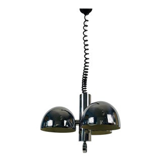 Chrome Space Age Chandelier by Hillebrand, 1960s, Germany For Sale