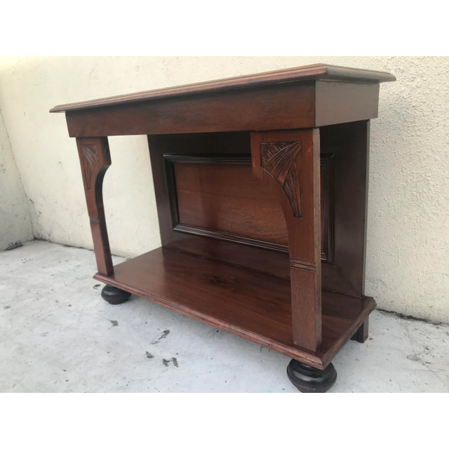 Pine & Walnut Console Table, 1940s For Sale - Image 4 of 15