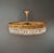 Antique Oval Flush Mount Chandelier Brass Crystal Ceiling Light Restored Gold For Sale - Image 6 of 10