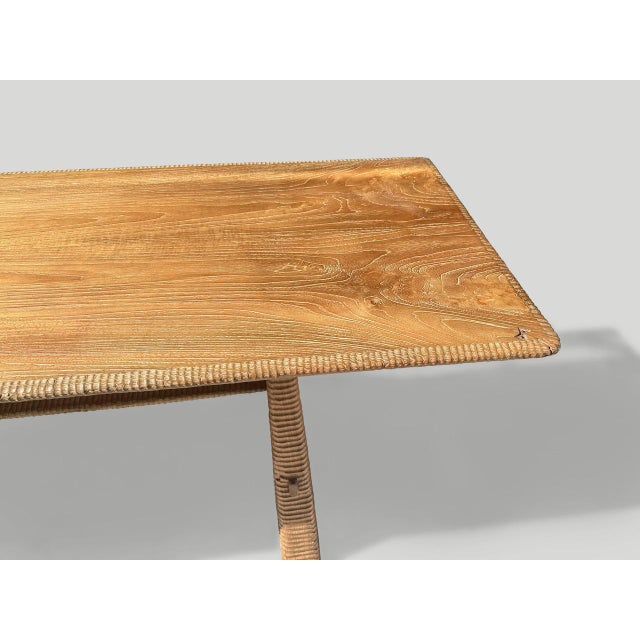 Mid-Century Modern Andrianna Shamaris Mid Century Couture Hand Carved Dining Table or Console For Sale - Image 3 of 18