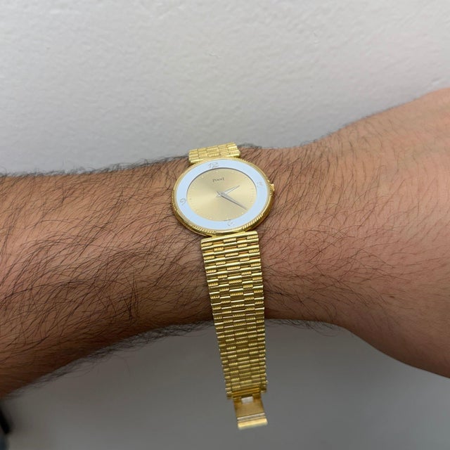 Piaget 2642 18k Gold Ultra-Thin Manual 2-Tone Dial 31mm Watch For Sale - Image 13 of 13