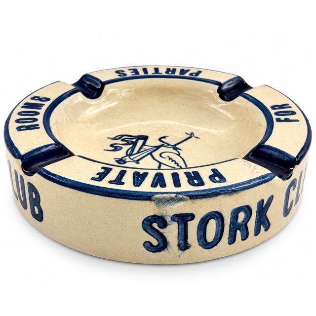 Mid 20th Century Vintage the Stork Club Nyc Ceramic Ashtray New York City For Sale - Image 5 of 10