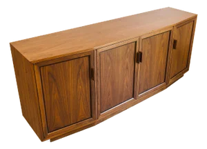1960s Mid Century Modern Walnut Credenza by Calvin