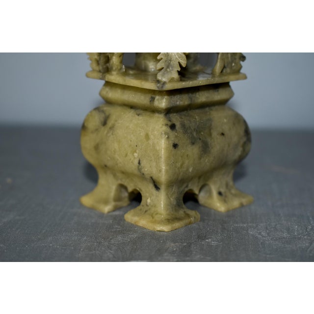 Chinese Vintage Chinese Small Soapstone Vase For Sale - Image 3 of 10