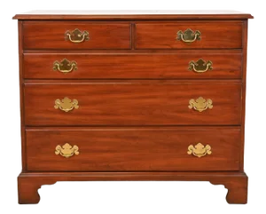Henkel Harris Georgian Solid Cherry Wood Five-Drawer Dresser or Chest of Drawers