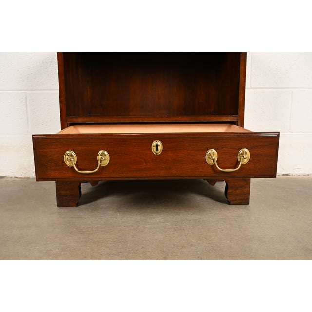 Brown Harden Furniture Georgian Carved Cherry Wood Nightstand For Sale - Image 8 of 13