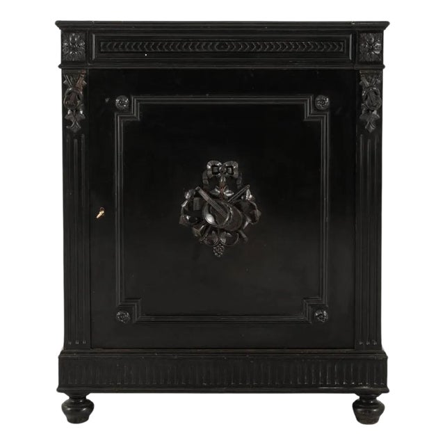 19th Century French Wooden Buffet With Marble Top For Sale