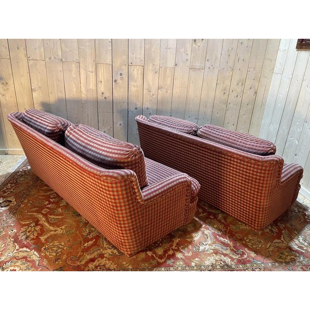 Two-Piece Plaid Sofa Set from Schwartz, Set of 2 For Sale - Image 5 of 9