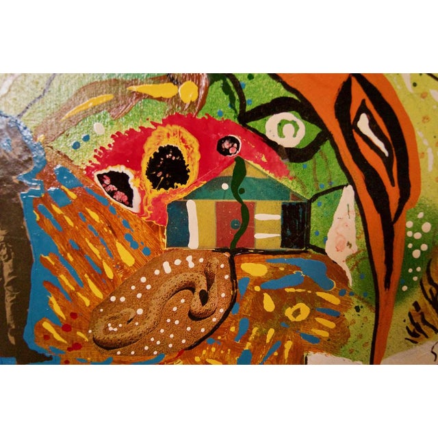 Black Deuteronomy, Late 20th-Century, Abstract Mixed Media on Wood by George De Goya, 1976 For Sale - Image 8 of 11