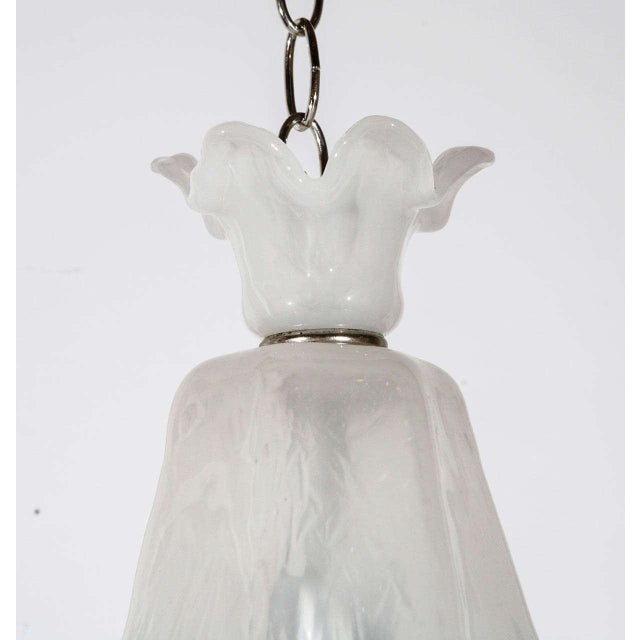 Italian 1960s Murano Pendant Light Fixture For Sale - Image 3 of 10