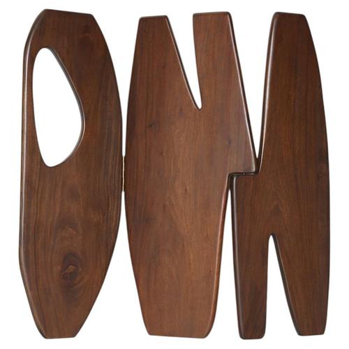 Handcrafted Panama II Brass and Walnut Wood Screen by Reda Amalou Design For Sale - Image 10 of 10