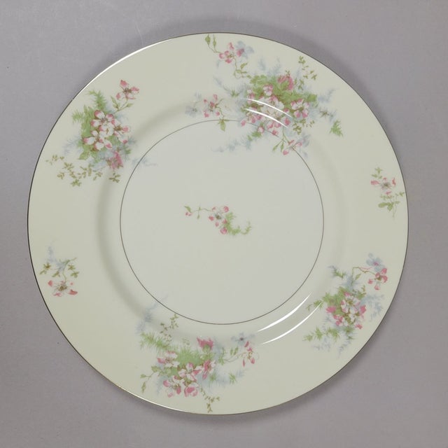 English Theodore Haviland Apple Blossom Plates, Cups & Saucers - 8 Place Settings, 40 Pcs For Sale - Image 3 of 8