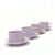 Lilac cups and saucers, group of 8. This group of lilac perma-glaze cups and saucers are a timeless modern classic,...