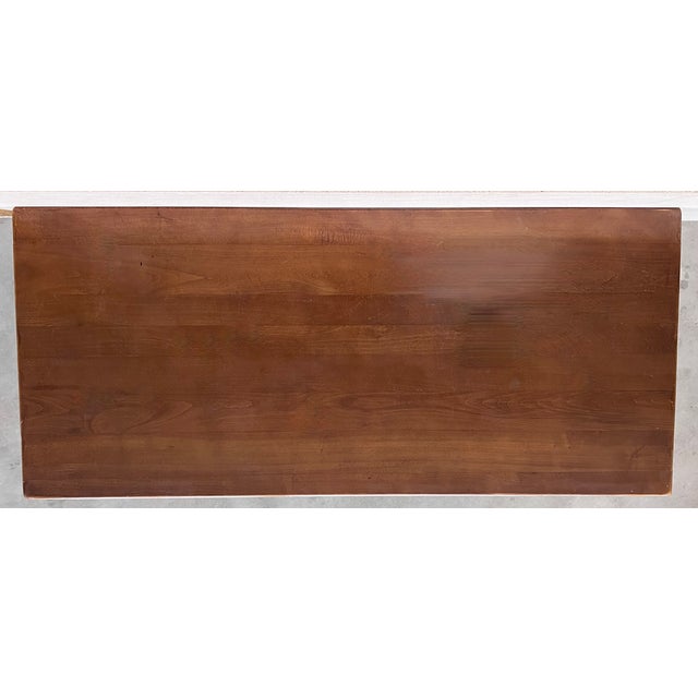 Late 19th Spanish Walnut Dining Fratino Table With Iron Stretcher For Sale - Image 9 of 11