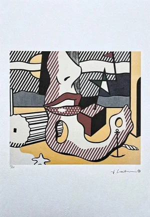After Roy Lichtenstein, "Face", 1990s, Silk-Screen