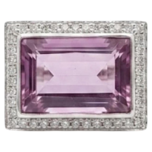 Gemstone details Gold Purity: 18K Solid Gold Amethyst: 14.45CTS Diamond: 0.65 cts 18K gold Gross weight: 11.78 grams Net...