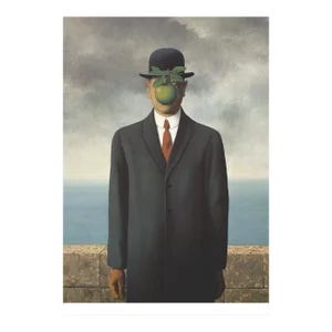 2014 Rene Magritte 'Son of Man (No border)' Surrealism Gray Belgium Offset Lithograph