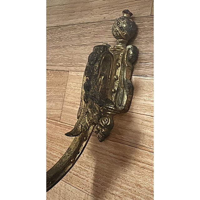 Late 18th Century Louis XVI Style Pair of French Bronze Curtain Holdbacks, Gilded and Chiseled For Sale - Image 9 of 12