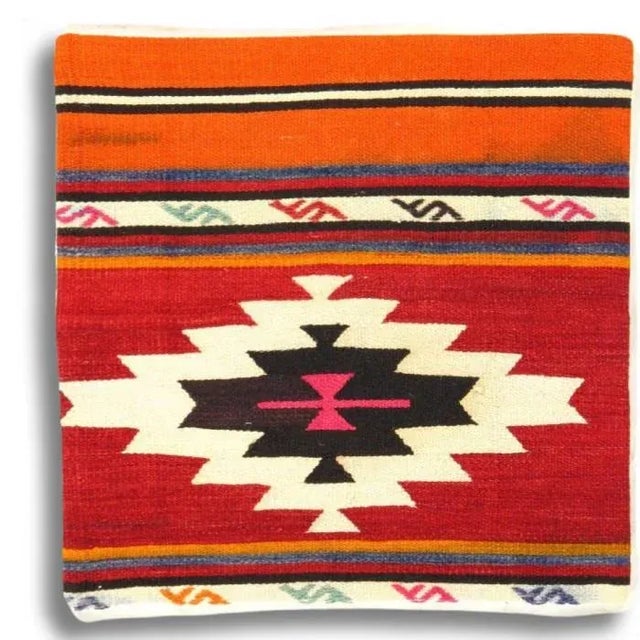 Traditional Vintage Hand Woven K91 Pillow 20" For Sale - Image 3 of 3