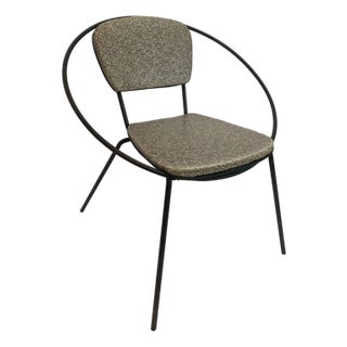 1950s Mid Century Iron Hoop Chair Gray | Kids Childs Chair For Sale