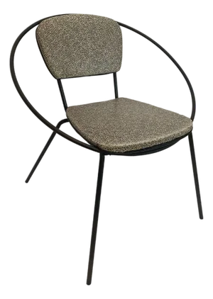 1950s Mid Century Iron Hoop Chair Gray | Kids Childs Chair