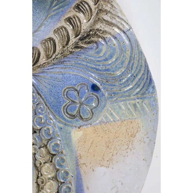 Blue Dish in Ceramic by Jean Derval, 2004 For Sale - Image 8 of 9