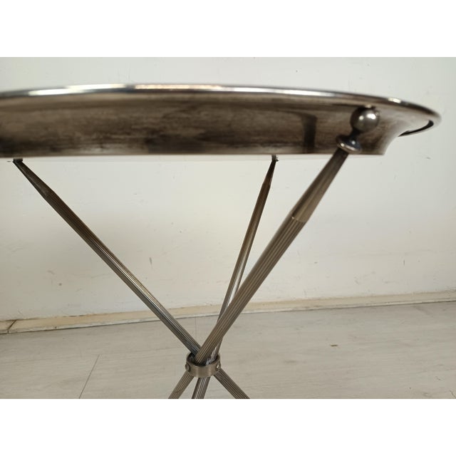 Vintage Silver Side Table, 1970s For Sale - Image 10 of 16