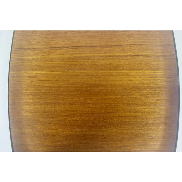 Brown Vintage Bentwood Teak Tray, Japanese Molded Lacquered Wood Danish Modern Scandinavian Style Serving Tray, Mid Century Modern, MCM For Sale - Image 8 of 8