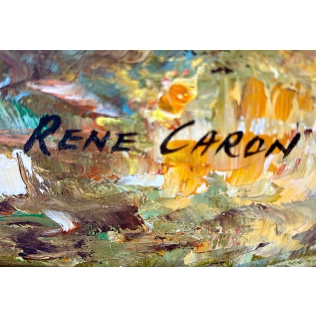 1940s 1940s Original Painting by the Artist René Caron For Sale - Image 5 of 5