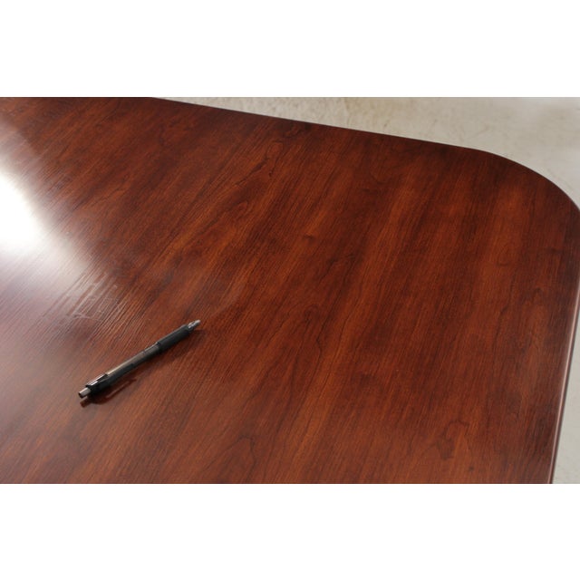 Henkel Harris Cherry Queen Anne Style Double Pedestal Dining Table For Sale - Image 11 of 18