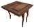 Wood Early 20th Century Marquetry Inlay With Mother of Pearl Folding Game Table For Sale - Image 7 of 18