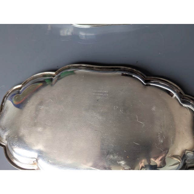 Mid-Century Modern Pair of Mid-Century Gorham Traditional Bread Plates Yb10 For Sale - Image 3 of 3
