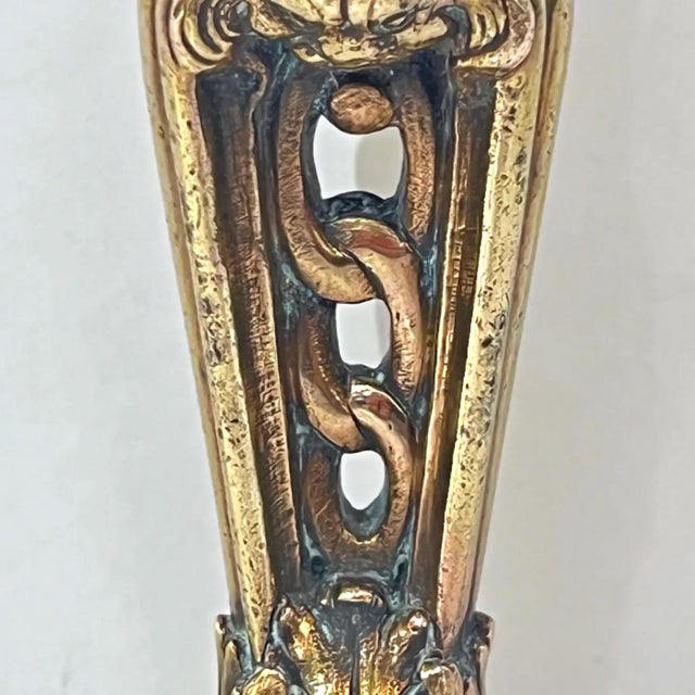 Antique French 1880s Fruits on Perforated Cast Bronze Blank Round Wax Seal Stamp For Sale - Image 11 of 11